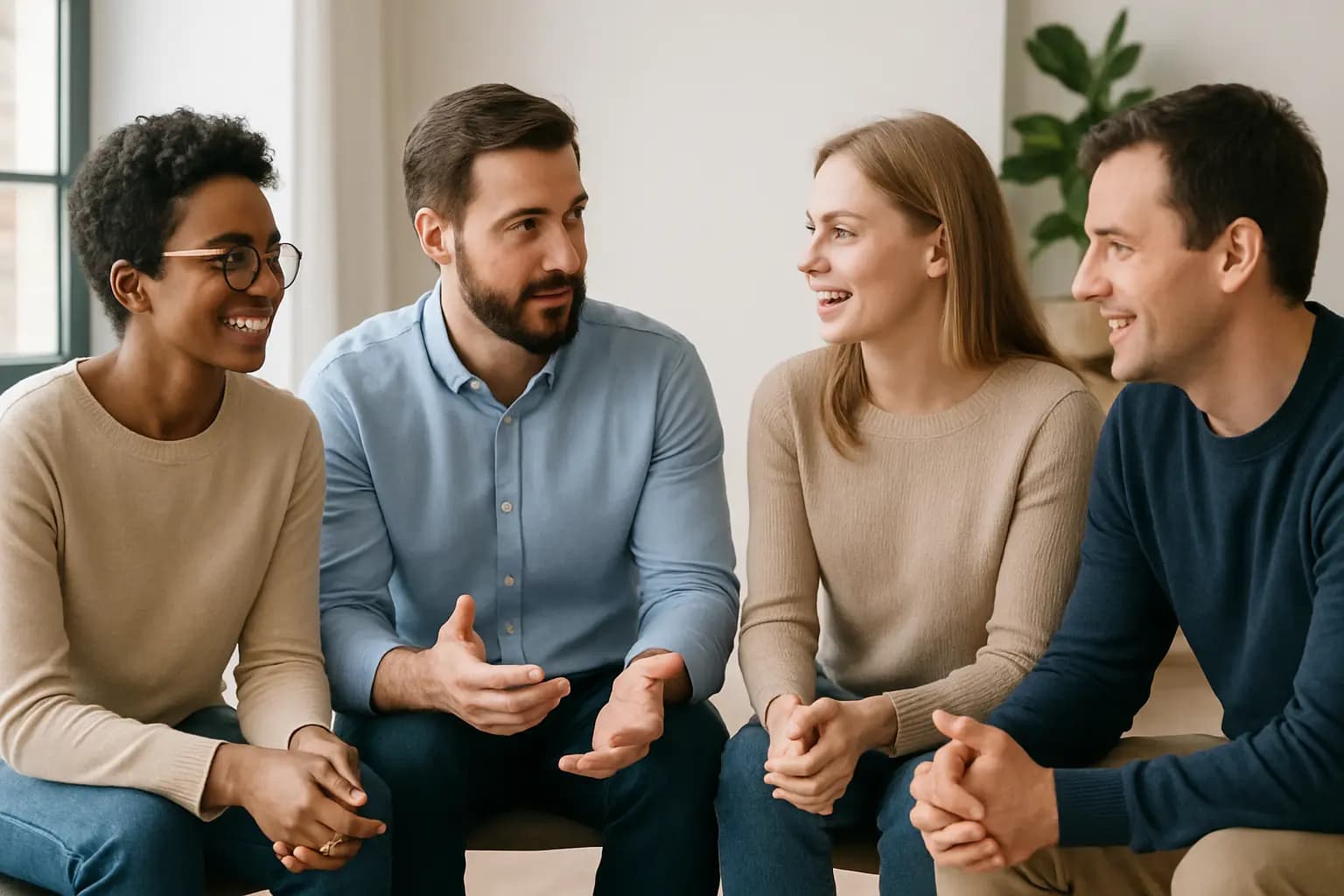 People having a conversation